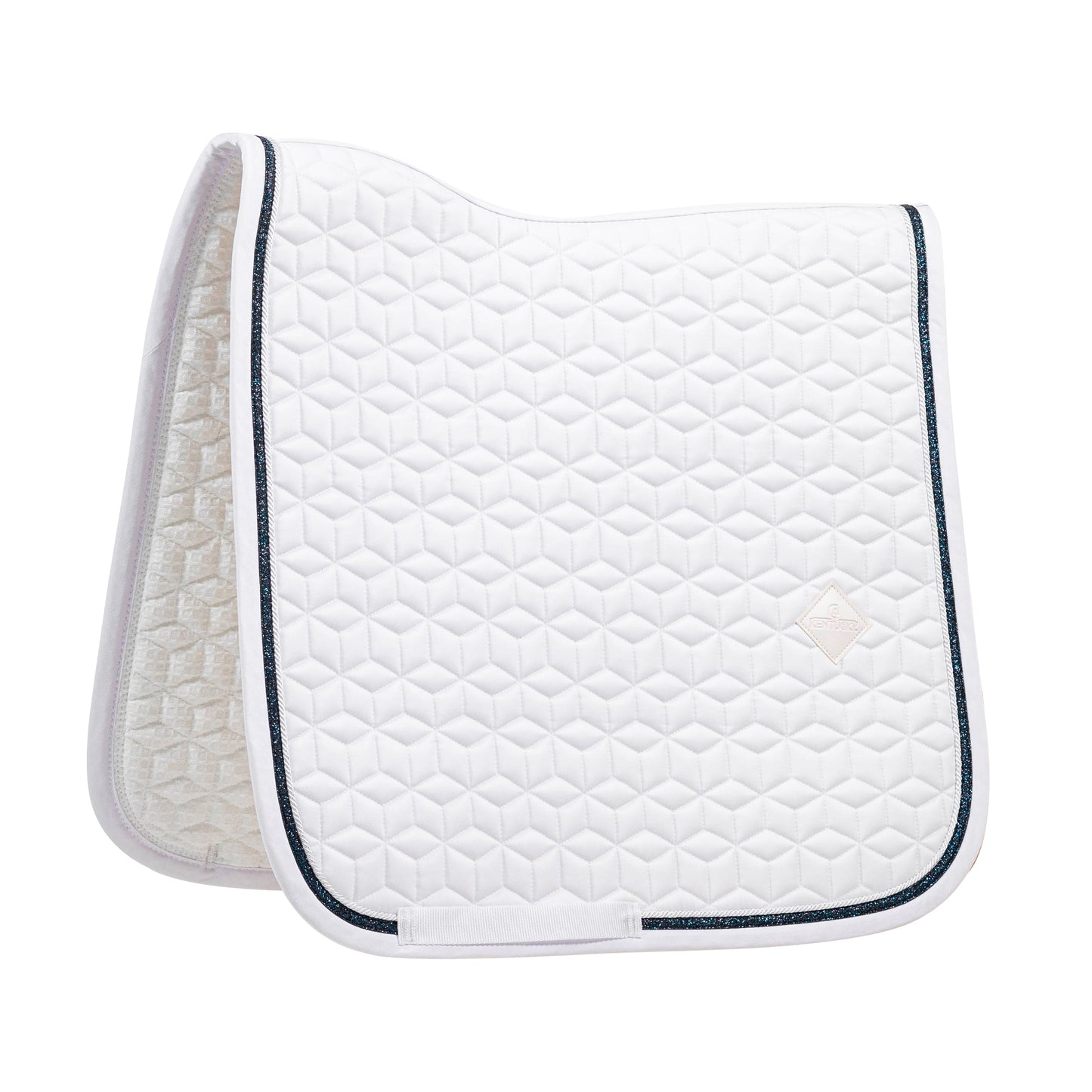 Tapis de selle dressage Glitter Rope | Blanc + couleurs
