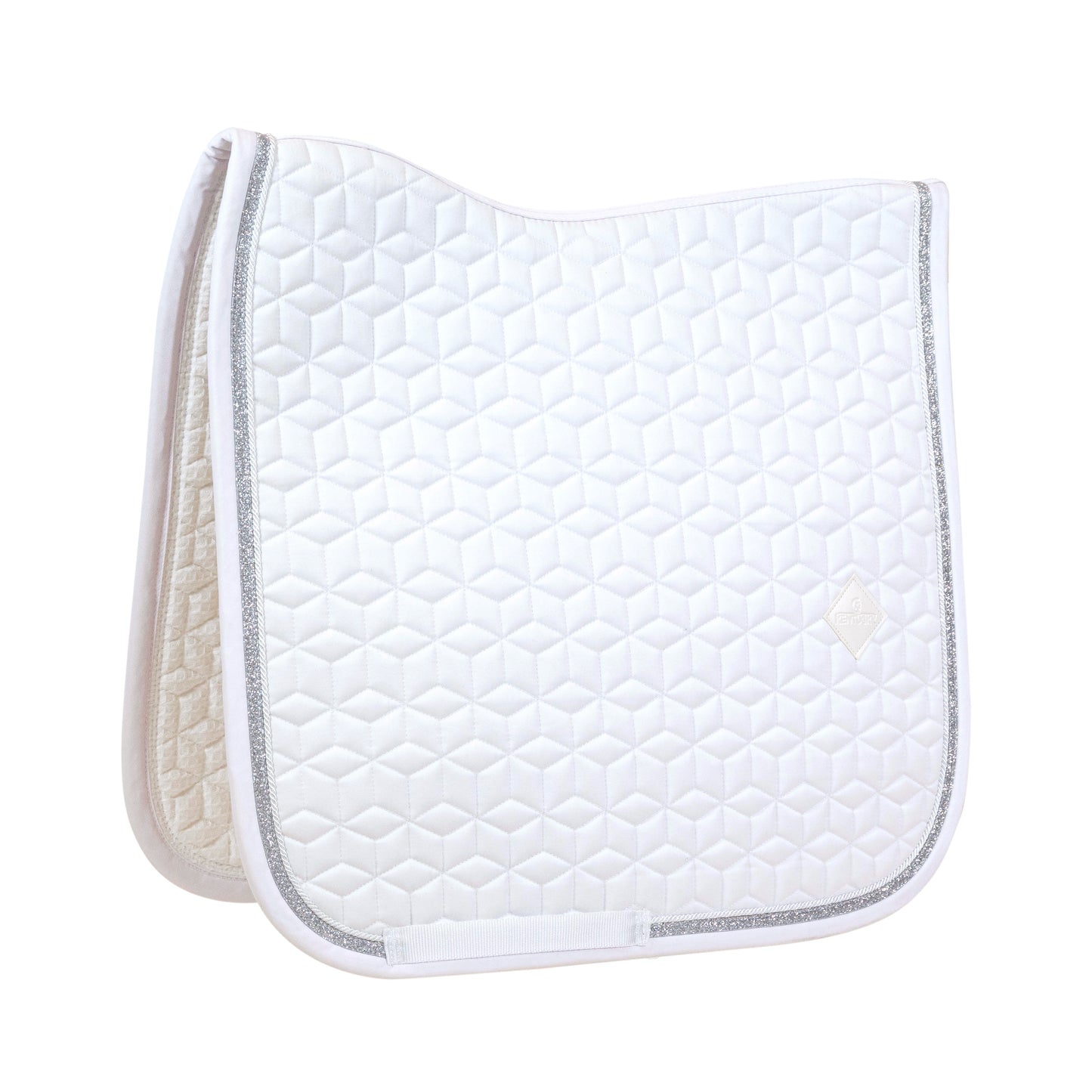 Tapis de selle dressage Glitter Rope | Blanc + couleurs