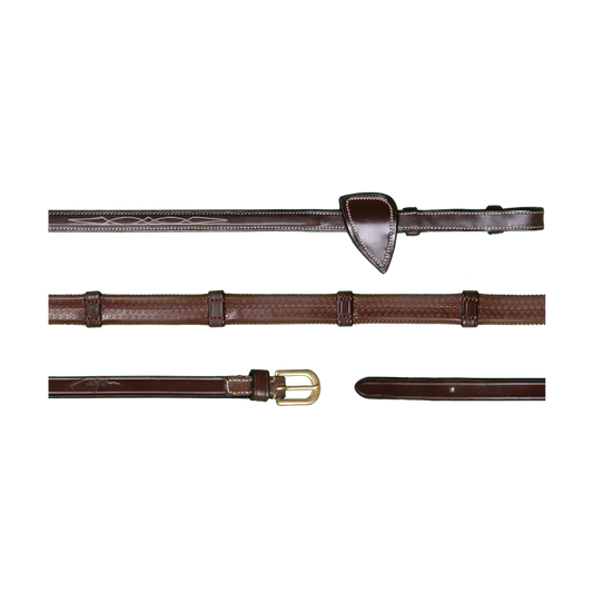 1/2" Rubber Reins With 7 Leather Loops | D COLLECTION