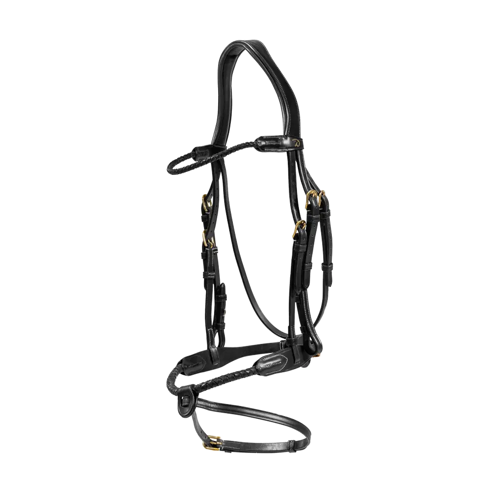 Braided Flash Noseband Bridle | D COLLECTION