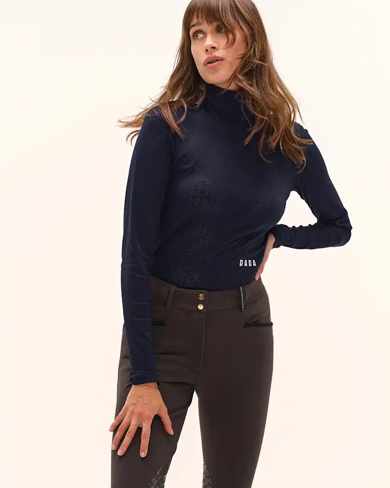 CALDER - Equestrian long-sleeved technical T-shirt