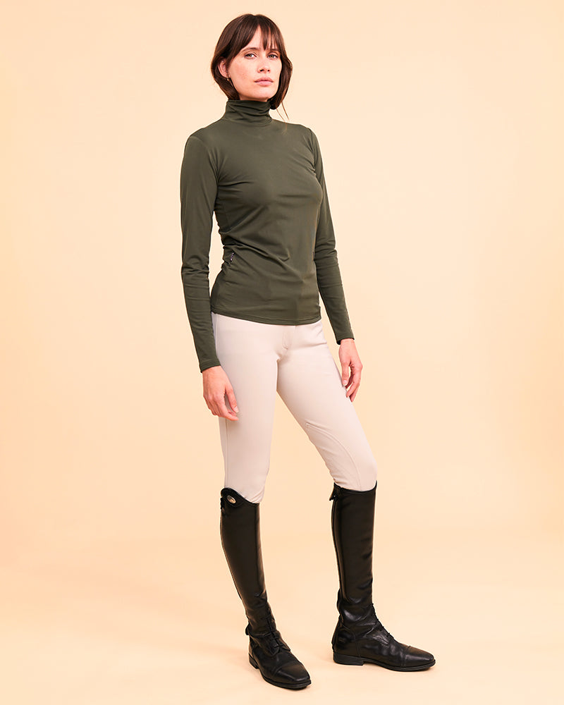 CONSUL Funnel Collar T-Shirt | British Green