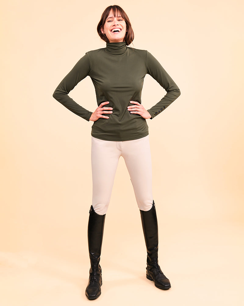 CONSUL Funnel Collar T-Shirt | British Green