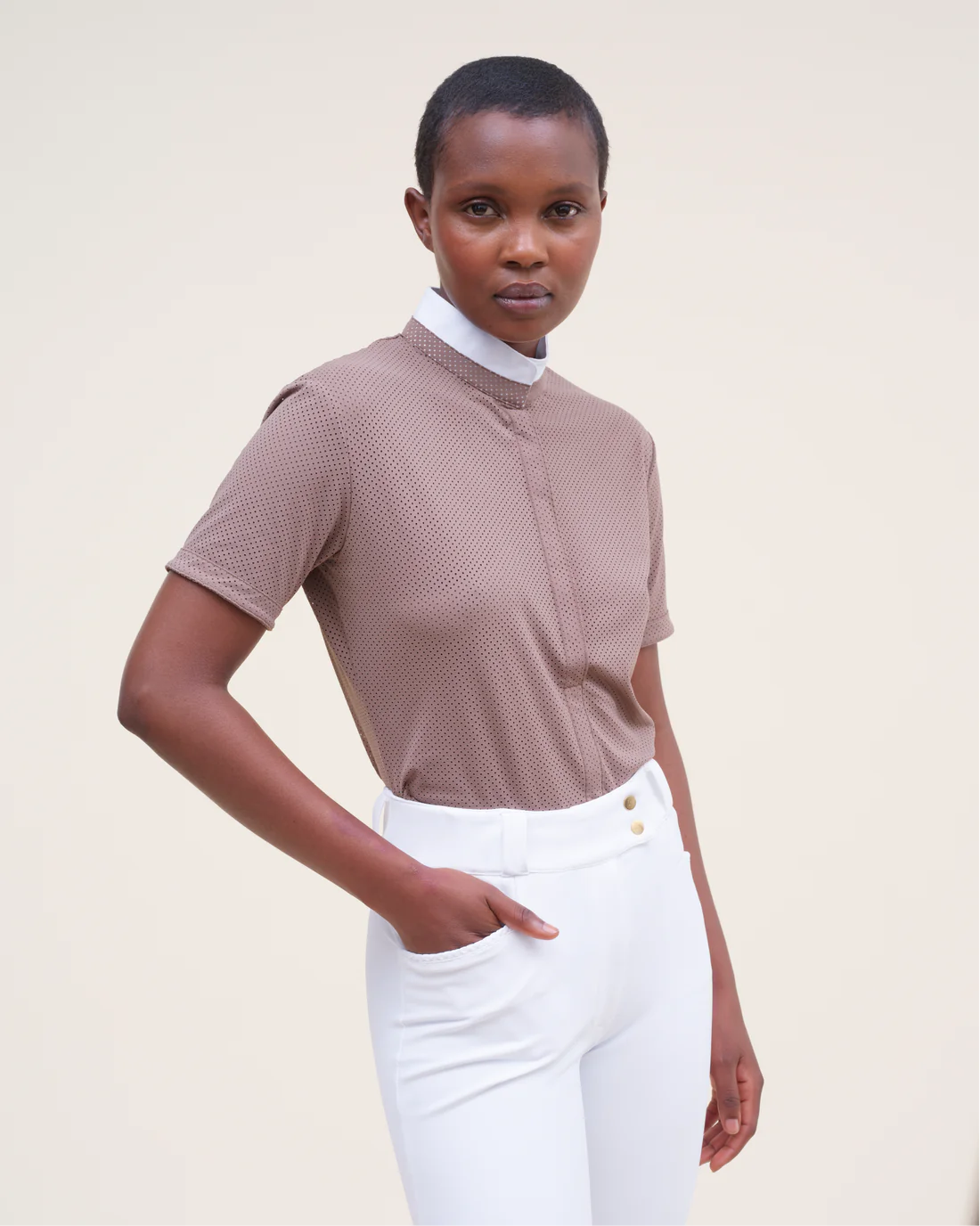 HELIOS Short Sleeve Show Shirt | Taupe
