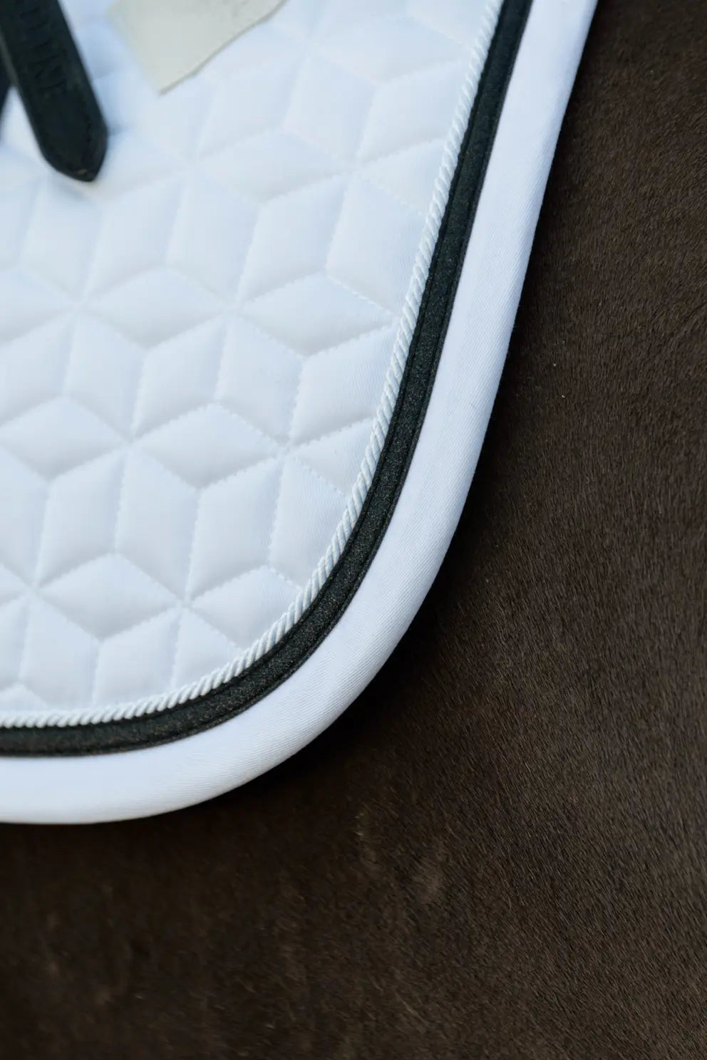 Tapis de selle dressage Glitter Rope | Blanc + couleurs
