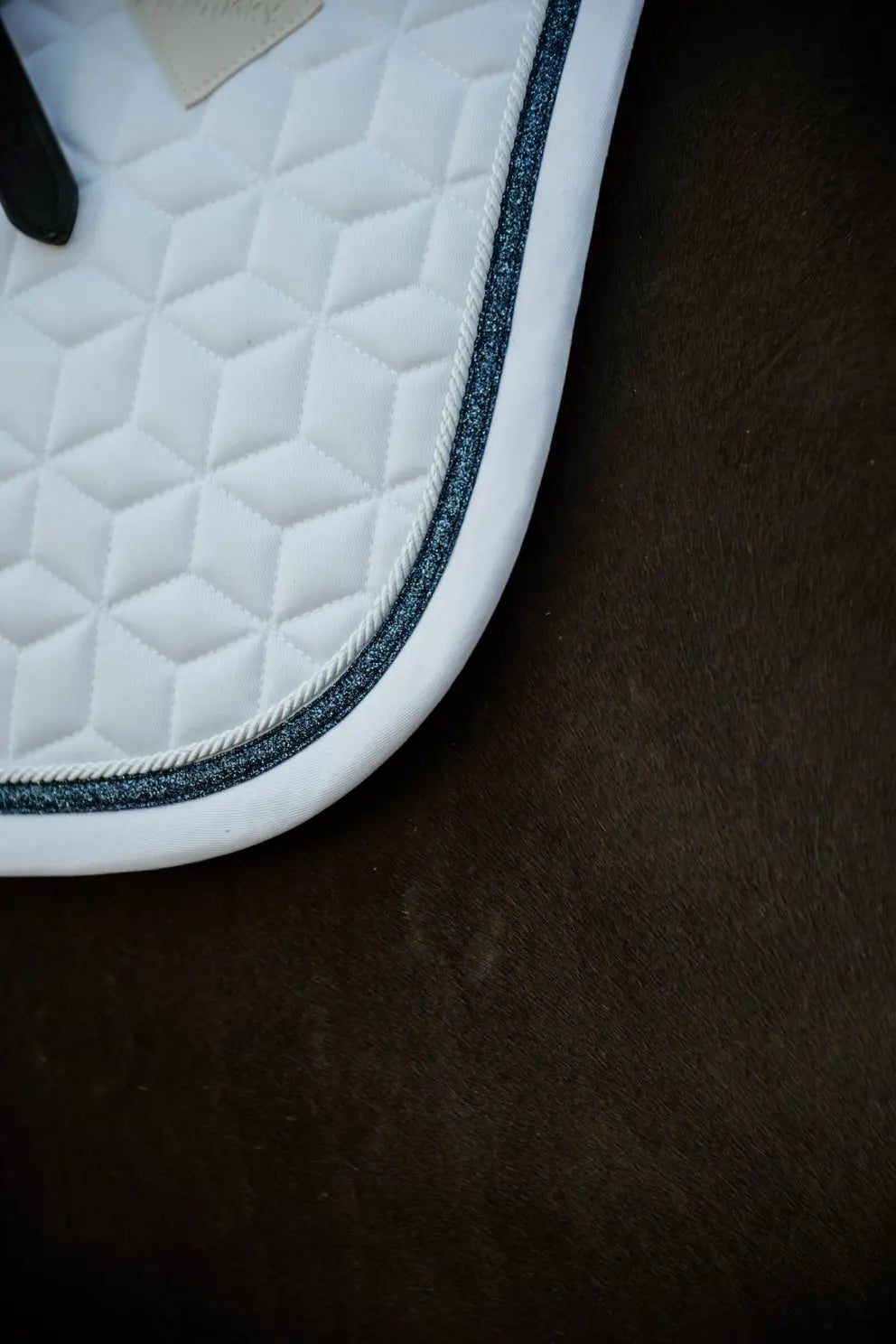Tapis de selle dressage Glitter Rope | Blanc + couleurs