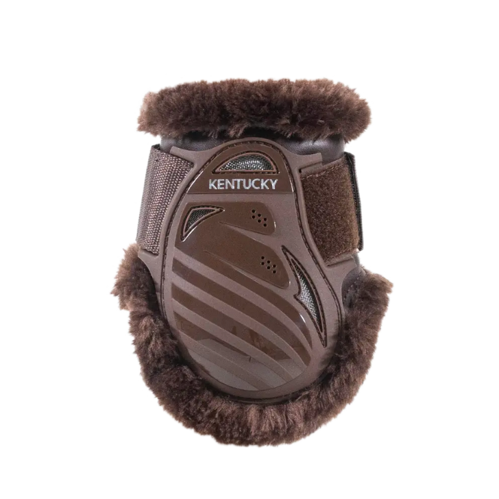 Vegan Sheepskin Young Horse Fetlock Boots | Brown
