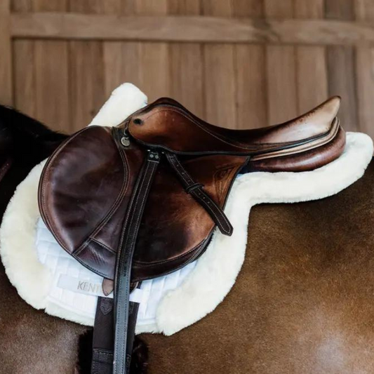 Saddle Pad Hunter vegan sheepskin jumping | Natural