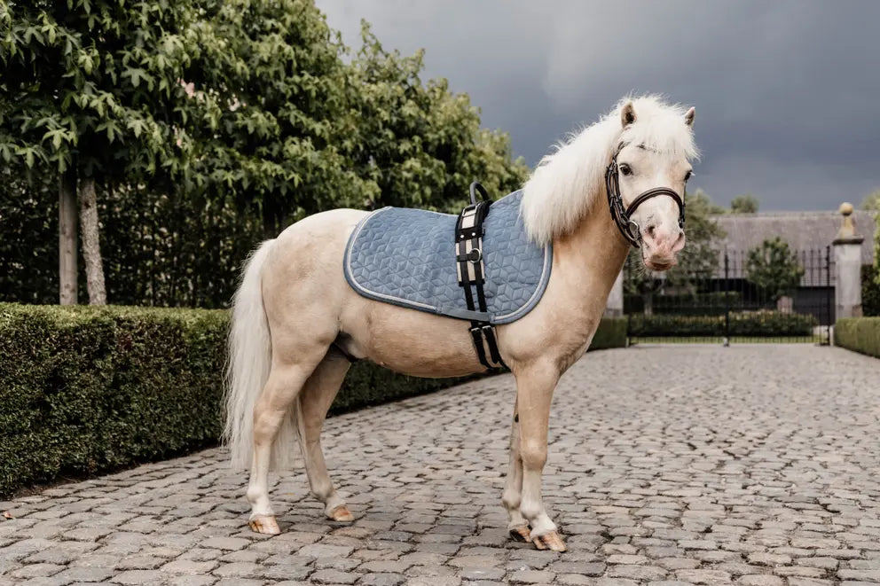 NEW! Velvet Jumping Saddle Pad PONY | Light Blue