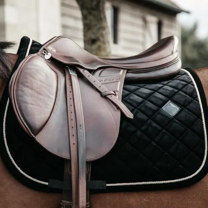 Corduroy Jumping Saddle Pad | Black