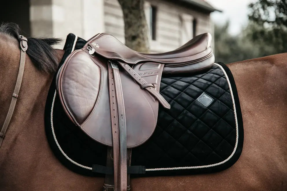 Corduroy Jumping Saddle Pad | Black