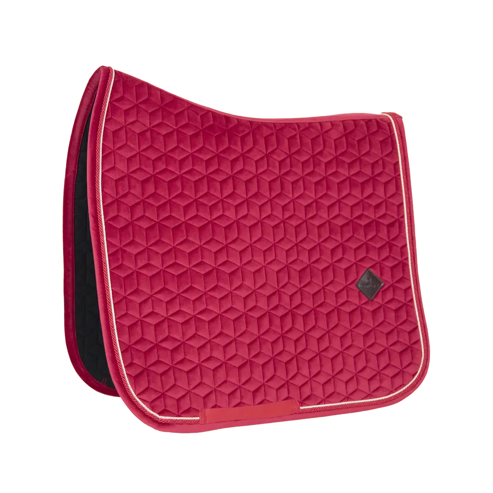 Tapis de selle Velvet dressage - Fuchsia