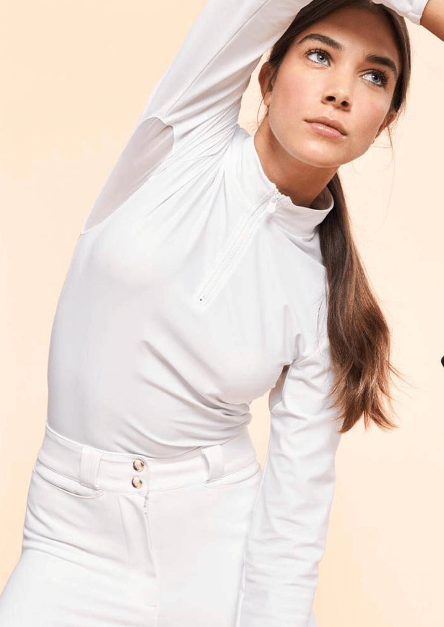 INDIE - Long Sleeve Polo | White