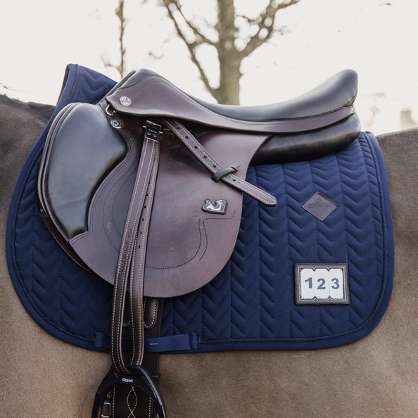 Fishbone Competition Jumping Saddle Pad | Navy