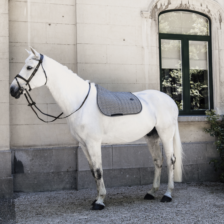 Pied-de-Poule Jumping Saddle Pads | Black
