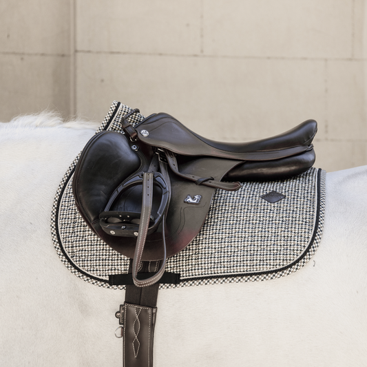 Pied-de-Poule Jumping Saddle Pads | Brown