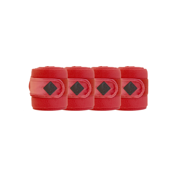 Velvet Polar Fleece Bandages | Red