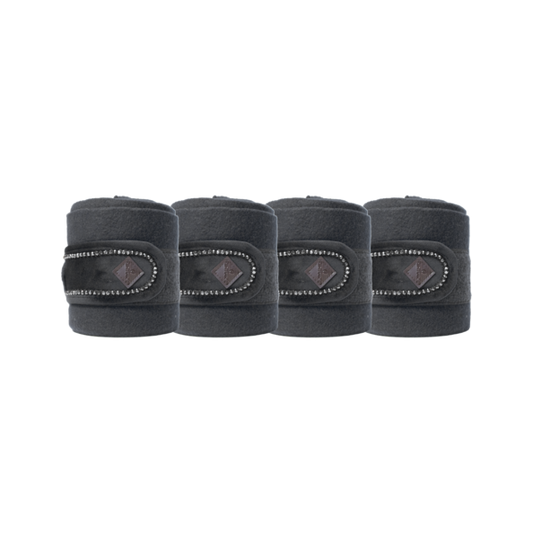 Velvet PEARLS Polar Fleece Bandages | Black