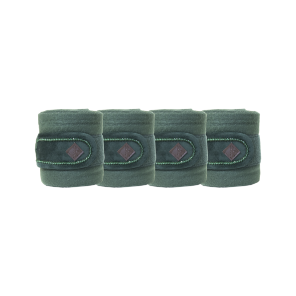 Velvet PEARLS Polar Fleece Bandages | Pine Green