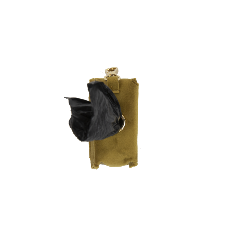 Square Poop Bag Velvet | Mustard