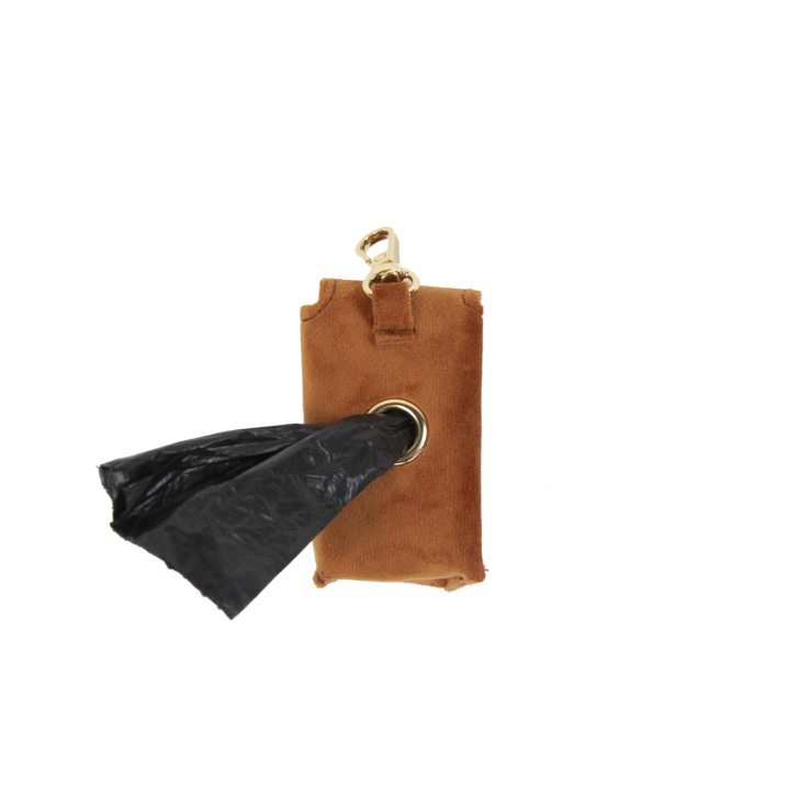 Square Poop Bag Velvet | Orange