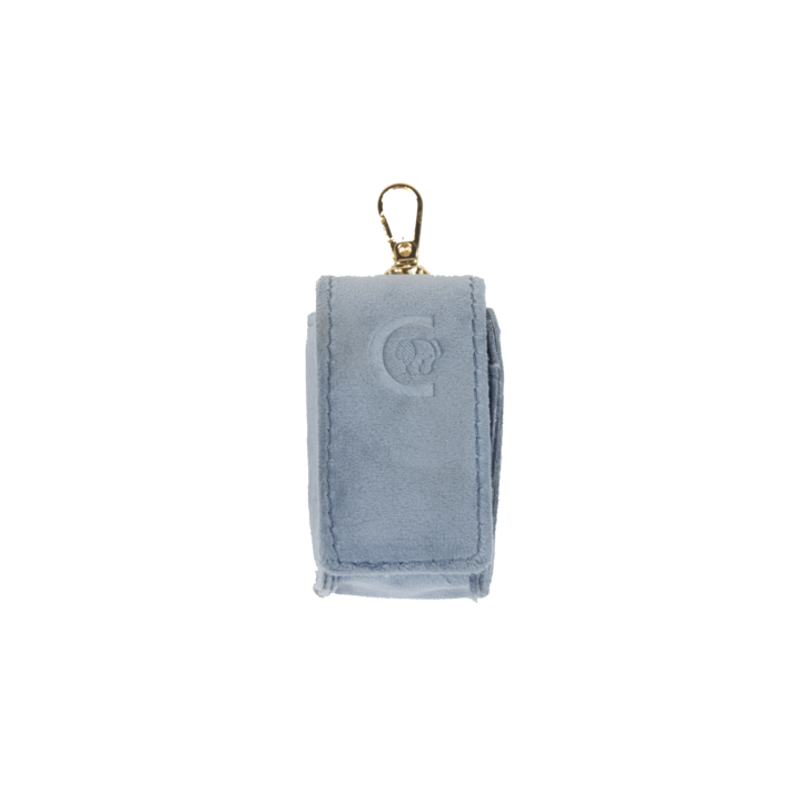 Square Poop Bag Velvet | Light Blue