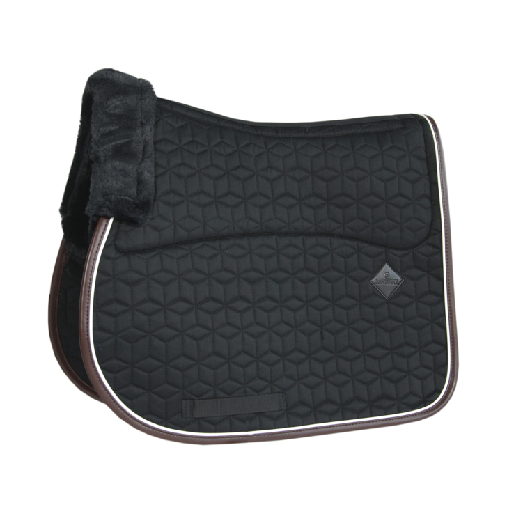 Skin Friendly Jumping Saddle Pad - Star Quilting | Black