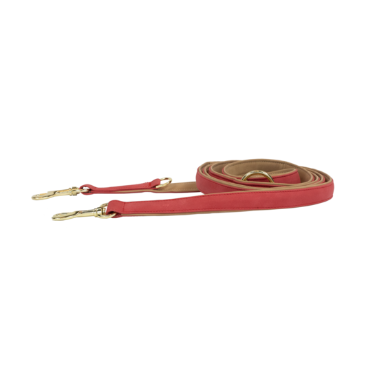 Laisse pour chien en cuir vegan | Rouge
