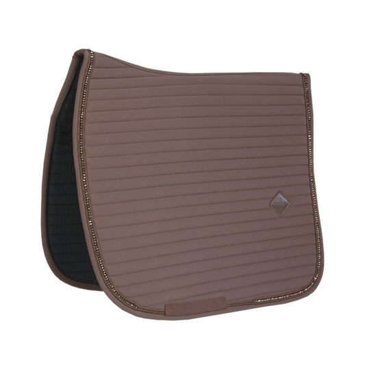 Pearls Dressage Saddle Pad | Brown