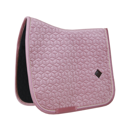 Velvet Dressage Saddle Pad | Old Rose
