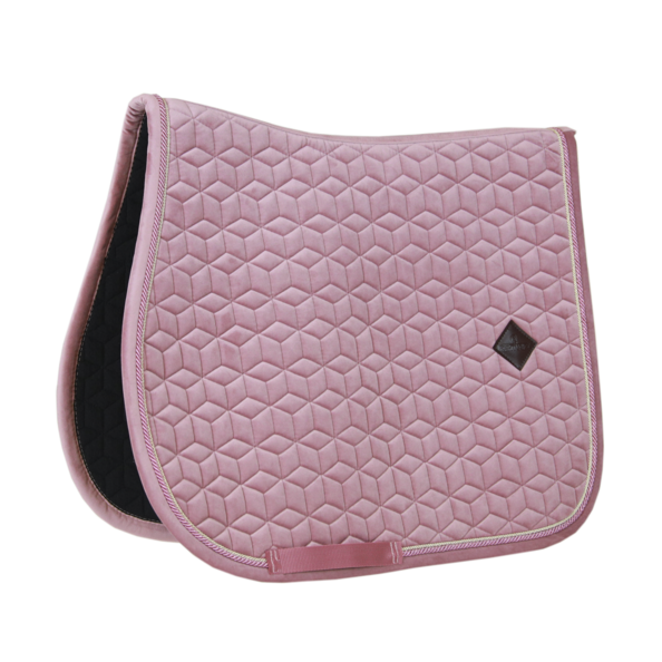 Velvet Jumping Saddle Pad | Old Rose