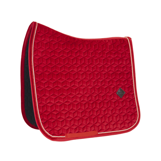 Velvet Dressage Saddle Pad | Red