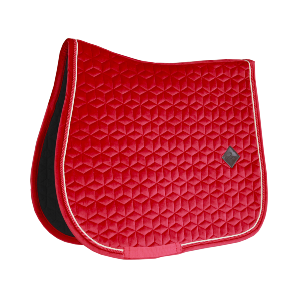 Velvet Jumping Saddle Pad | Red