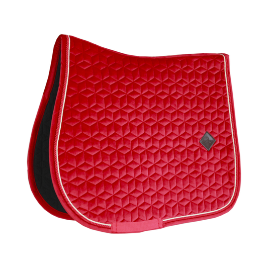 Velvet Jumping Saddle Pad | Red