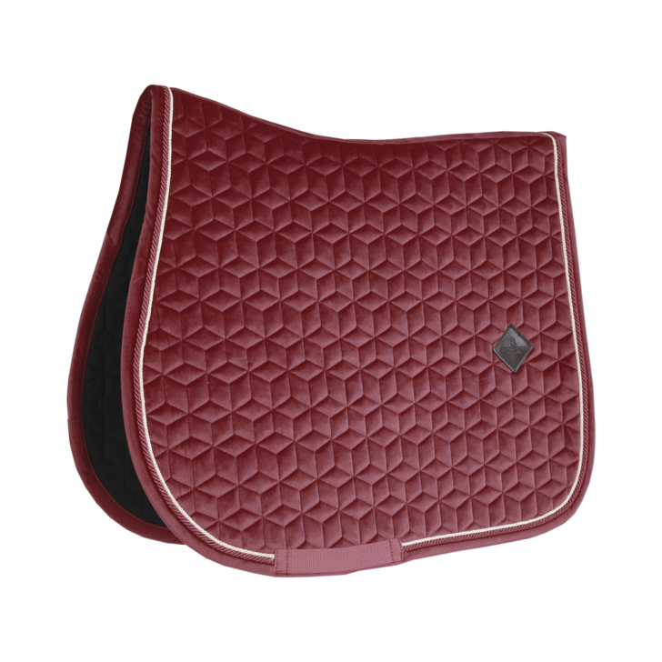 Velvet Jumping Saddle Pad | Bordeaux
