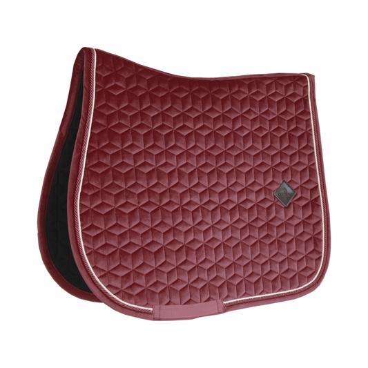 Velvet Jumping Saddle Pad | Bordeaux