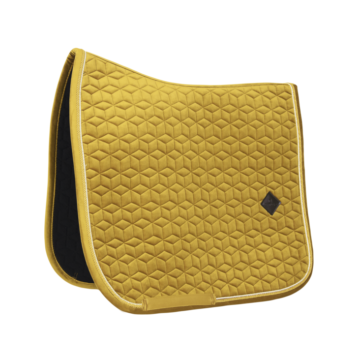 Velvet Dressage Saddle Pad | Mustard