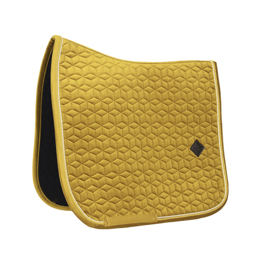 Velvet Dressage Saddle Pad | Mustard