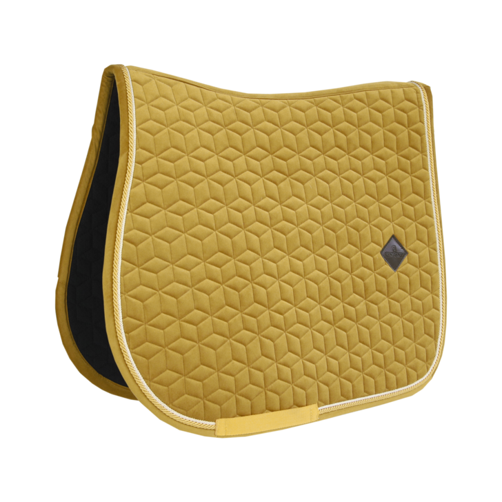 Velvet Jumping Saddle Pad | Mustard