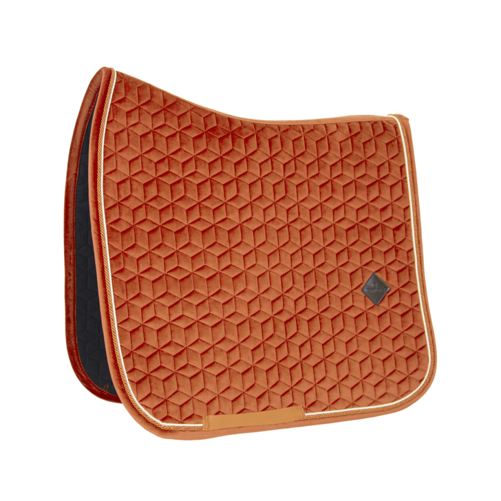 Velvet Dressage Saddle Pad | Orange