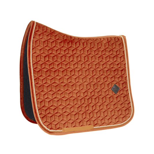 Velvet Dressage Saddle Pad | Orange