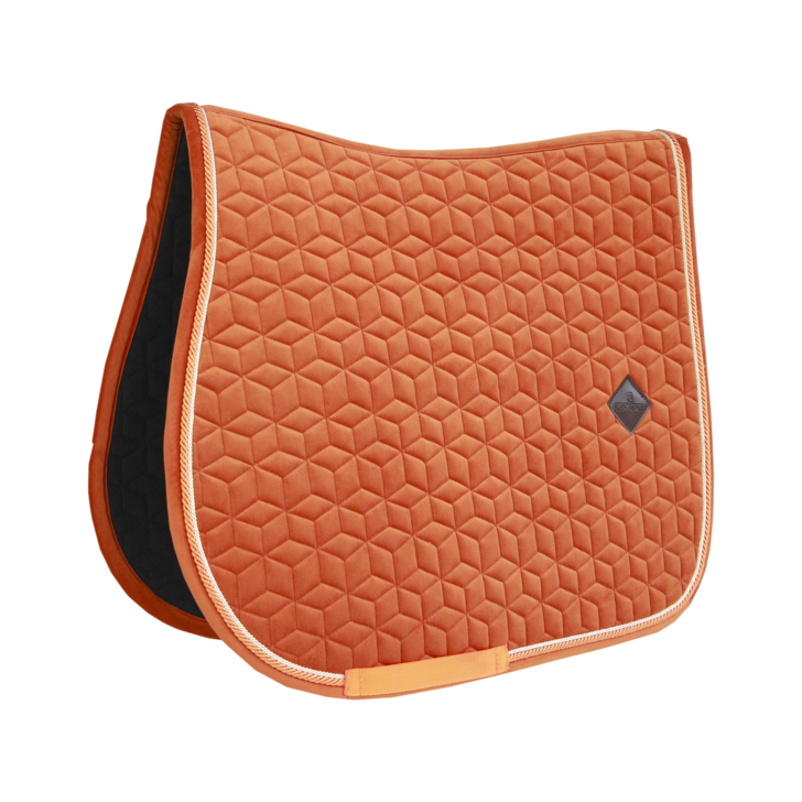 Velvet Jumping Saddle Pad | Orange
