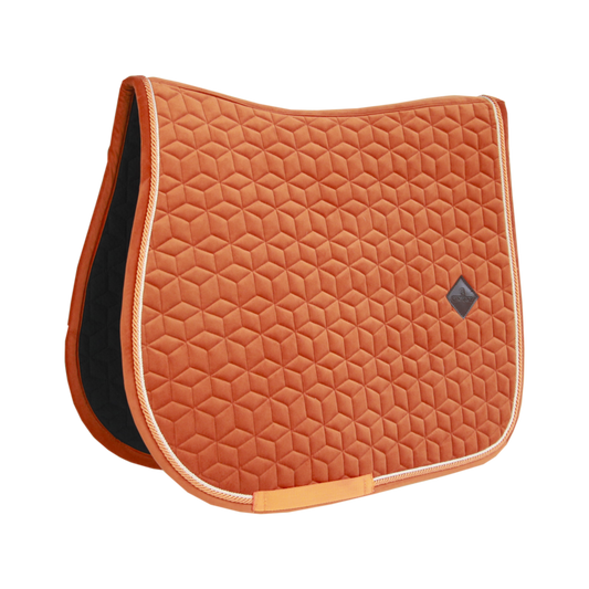 Velvet Jumping Saddle Pad | Orange