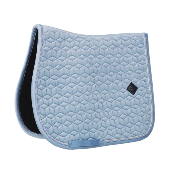 Velvet Jumping Saddle Pad | Light Blue
