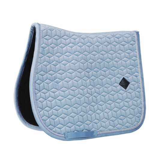 Velvet Jumping Saddle Pad | Light Blue