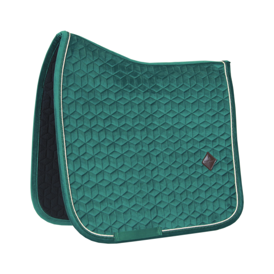 Velvet Dressage Saddle Pad | Dark Green