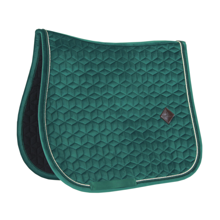 Velvet Jumping Saddle Pad | Dark Green