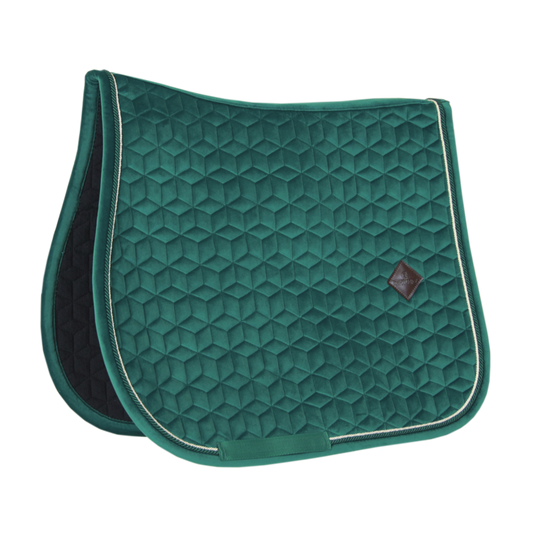 Velvet Jumping Saddle Pad | Dark Green