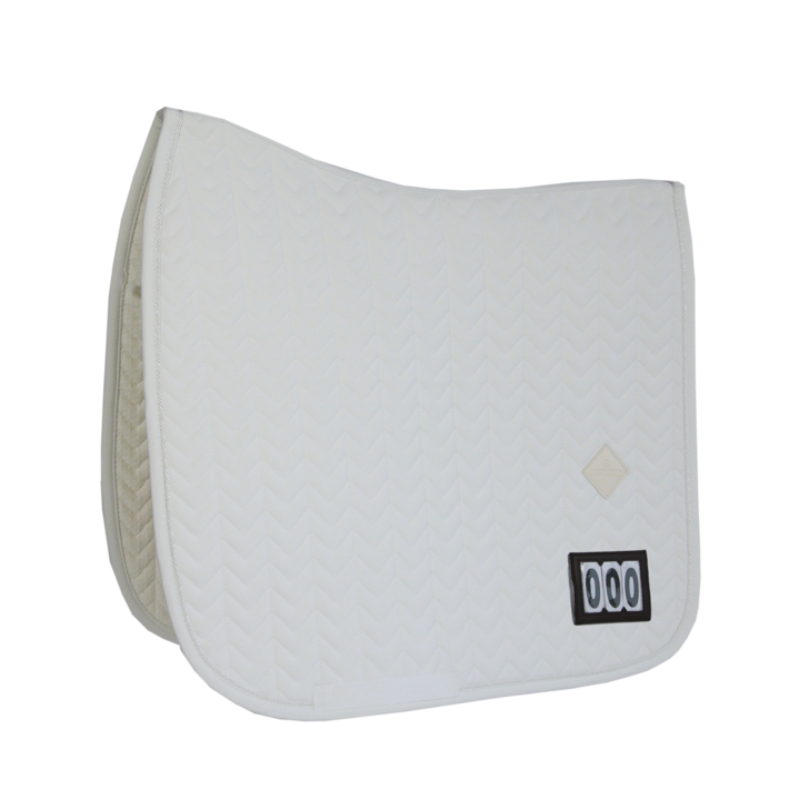 Fishbone Competition Dressage Saddle Pad | White
