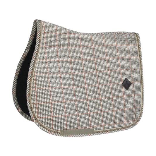 Pied-de-Poule Jumping Saddle Pads | Beige